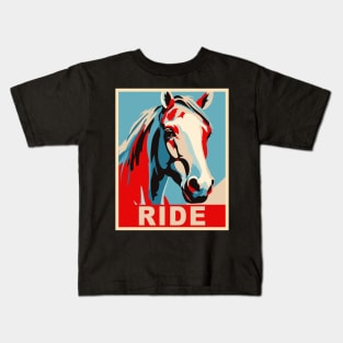 Funny Horse Equestrian Gifts Horseback Riding Kids T-Shirt